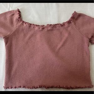 Pink Off The Shoulder CropTop